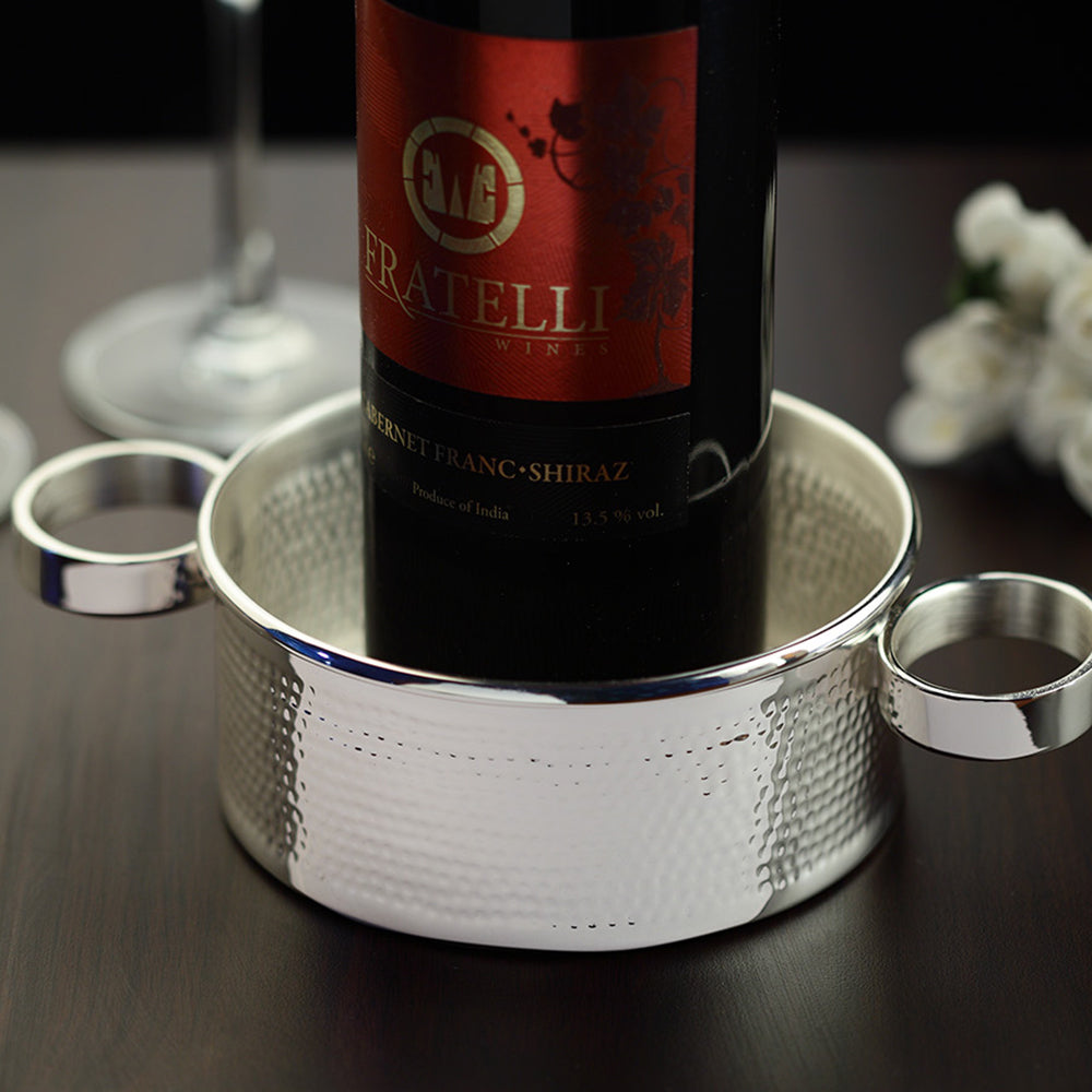 SILVER PLATED WINE BOTTLE HOLDER