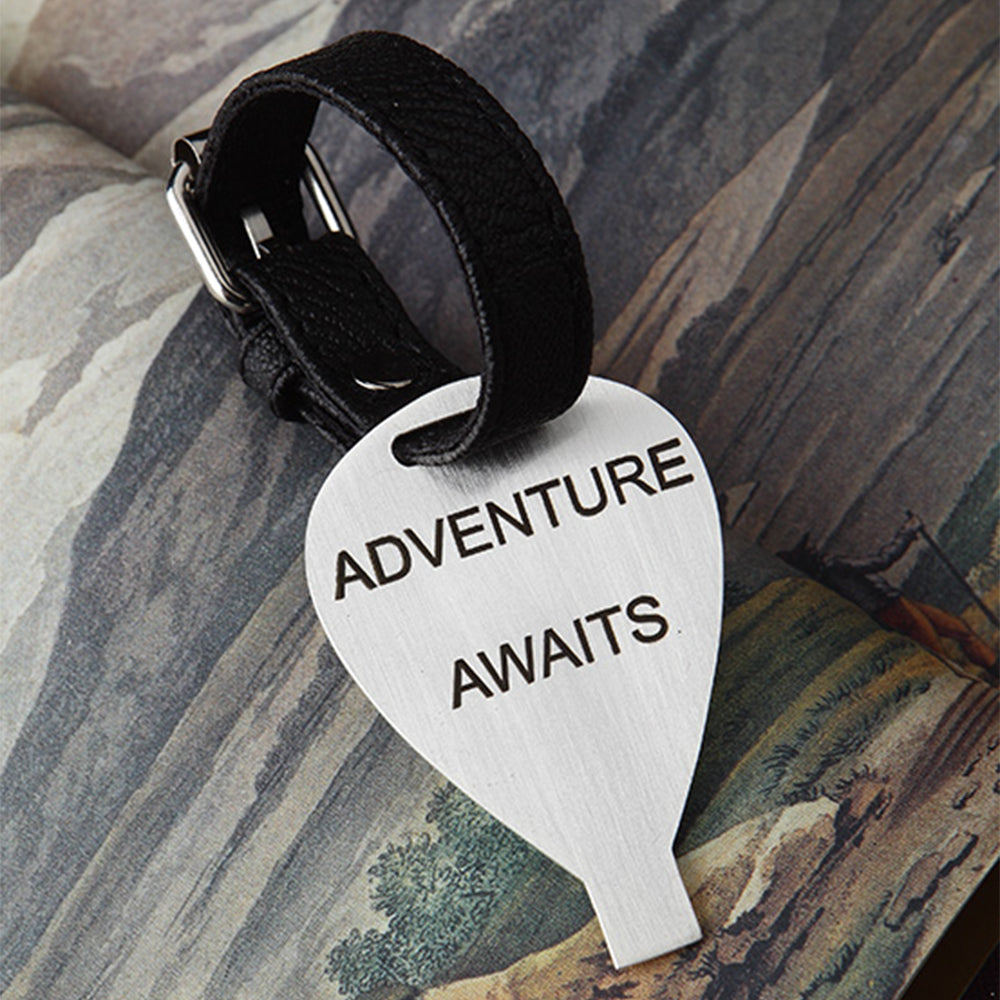 ADVENTURE AWAITS LUGGAGE TAG