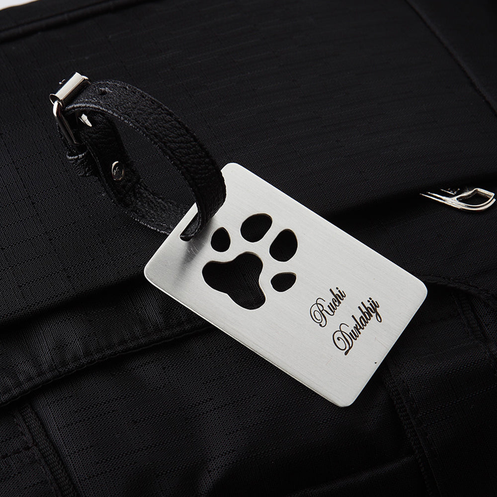 SINGLE PUGMARK CUSTOMISABLE LUGGAGE TAG