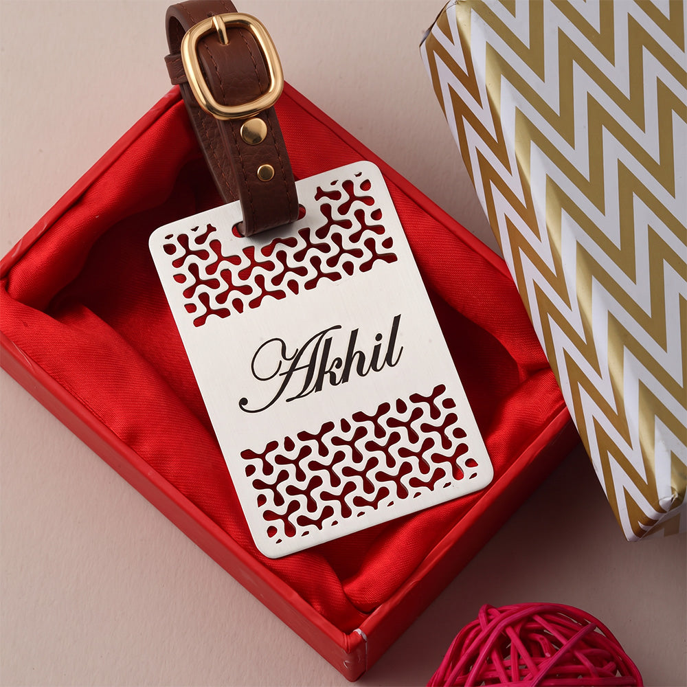 Bold Chevron Cutwork Customisable Luggage Tag