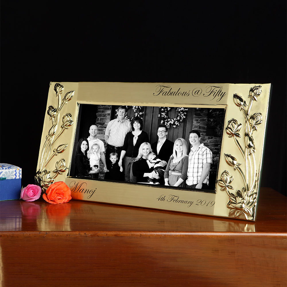 DESIGNED BRASS PHOTO FRAME