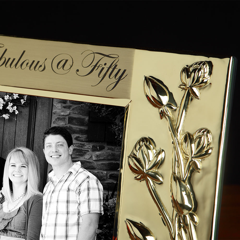 DESIGNED BRASS PHOTO FRAME