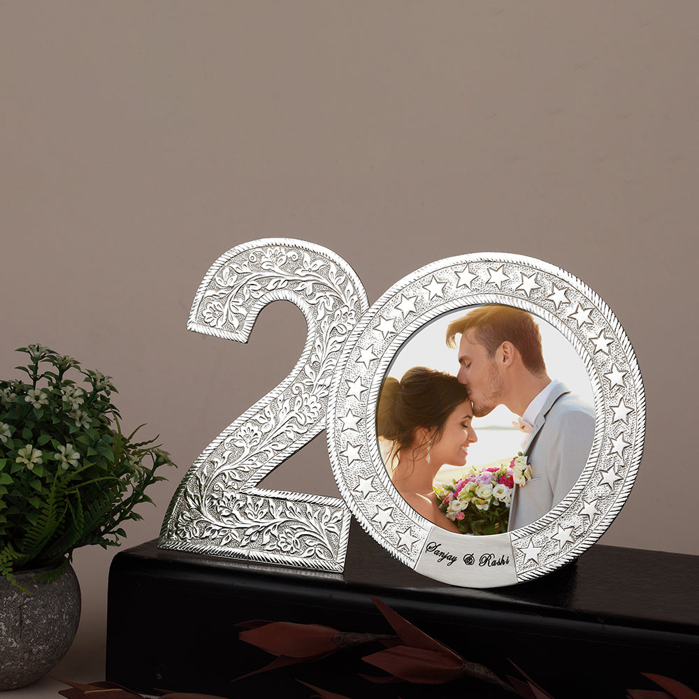20th Anniversary Silver-Plated Photo Frame