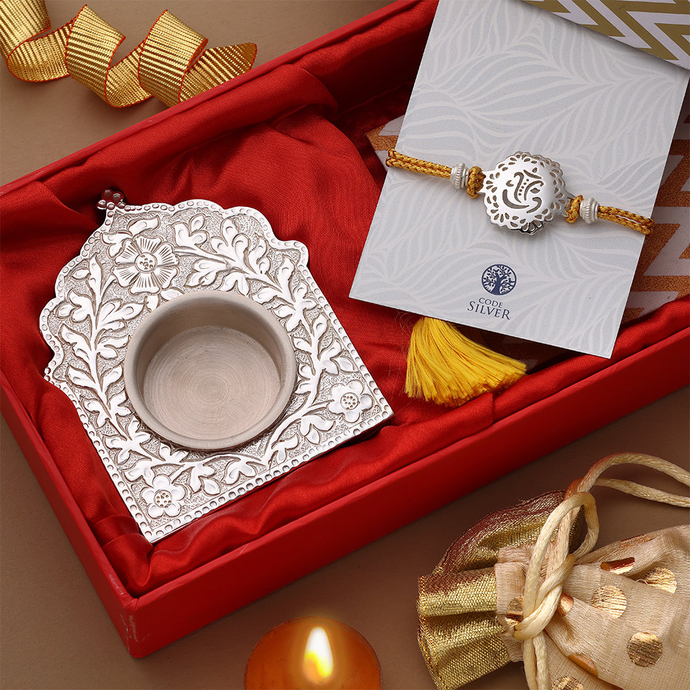 CODE SILVER RAKHI HAMPER