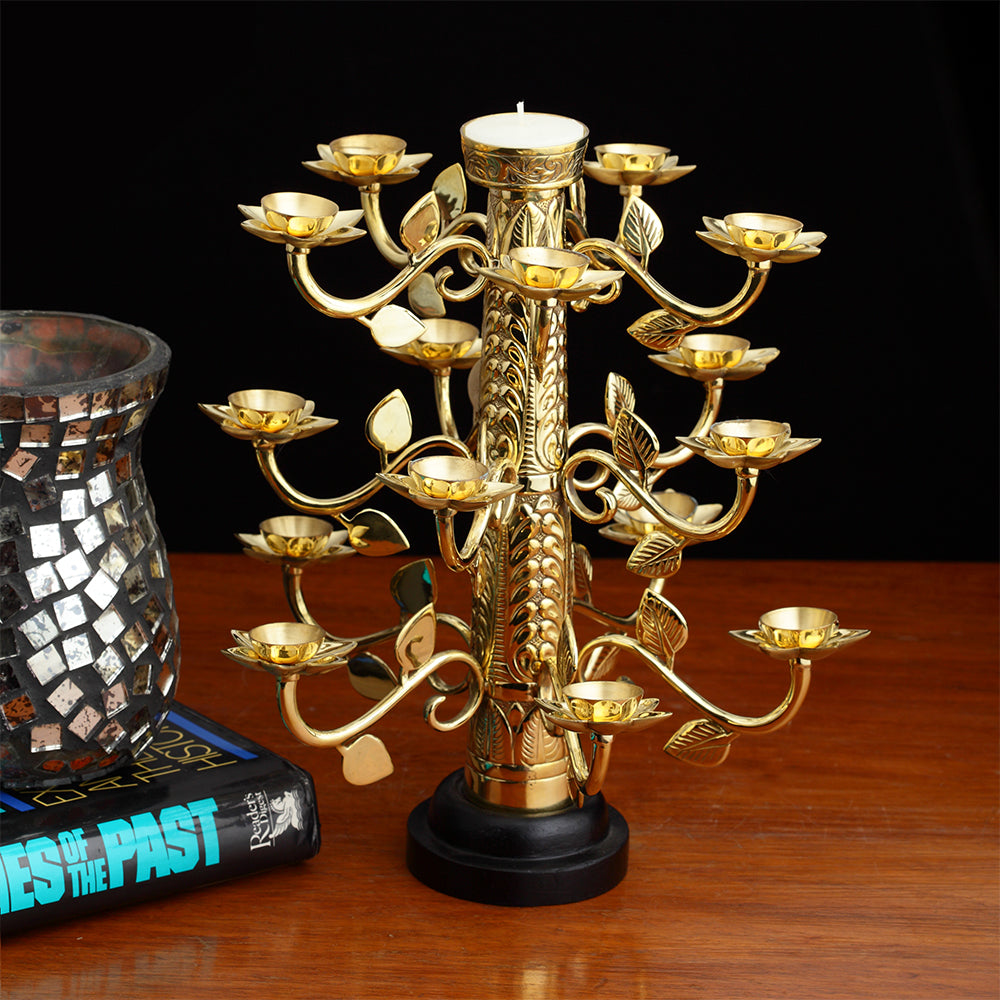 BRASS TREE DHOOP STAND