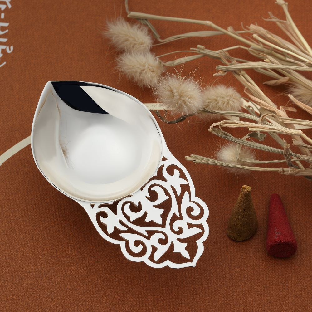 Silver-Plated Jaali Diya