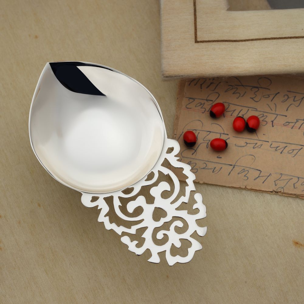 SILVER - PLATED JAALI DIYA