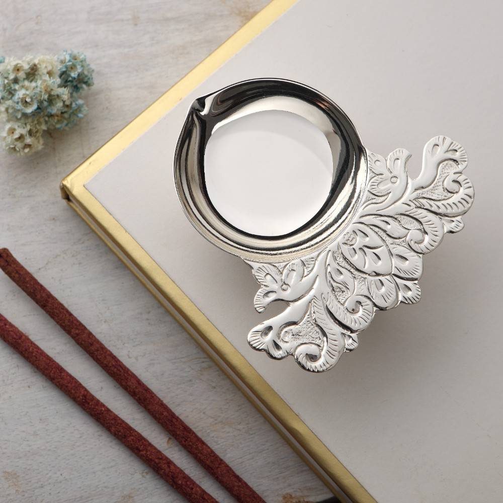 Silver Plated Diya