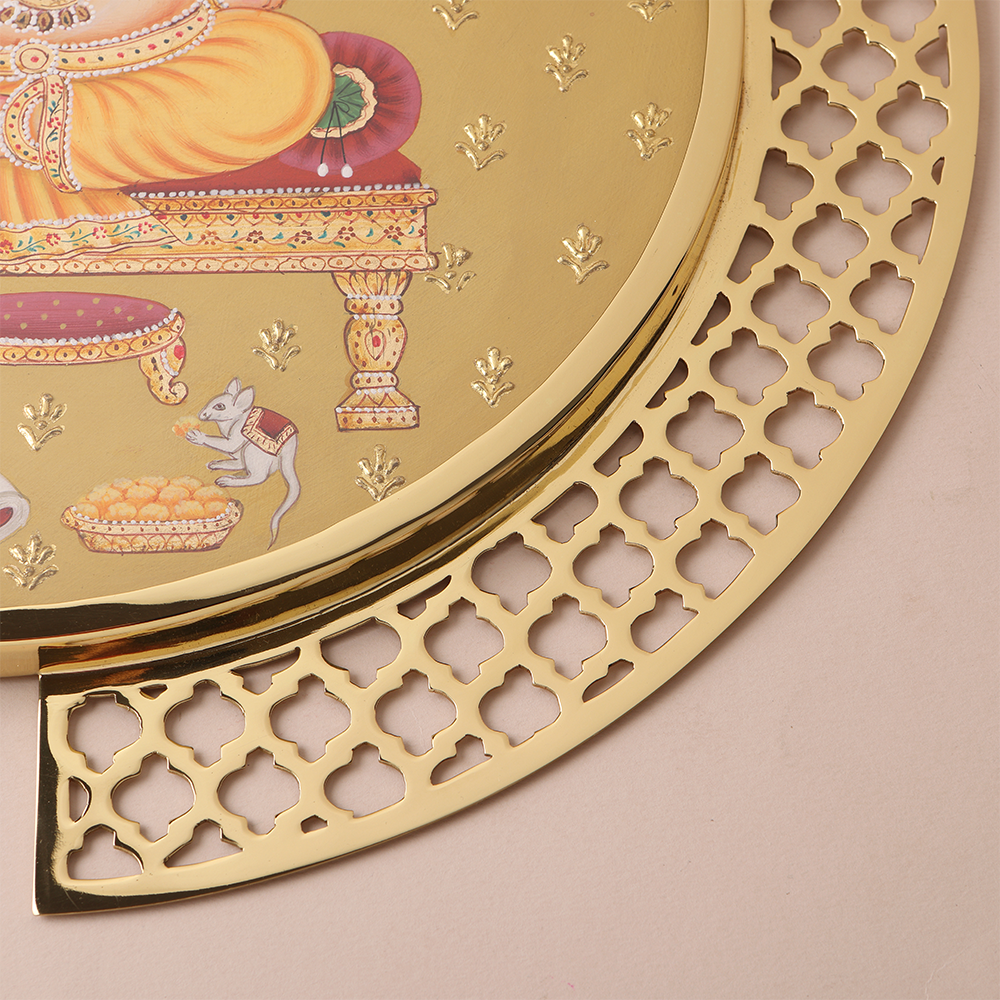 Siddhivinayak Jali Brass Photo Frame