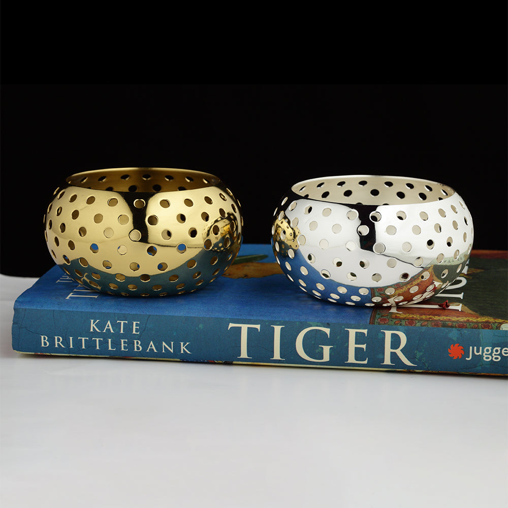JAALI TEA LIGHT HOLDER (SET OF 2)