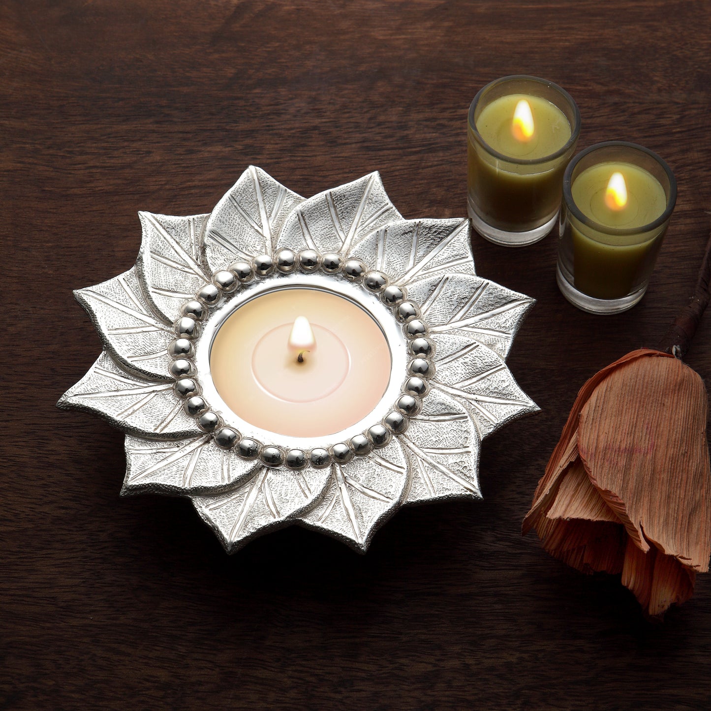 SILVER PLATED TEA LIGHT HOLDER
