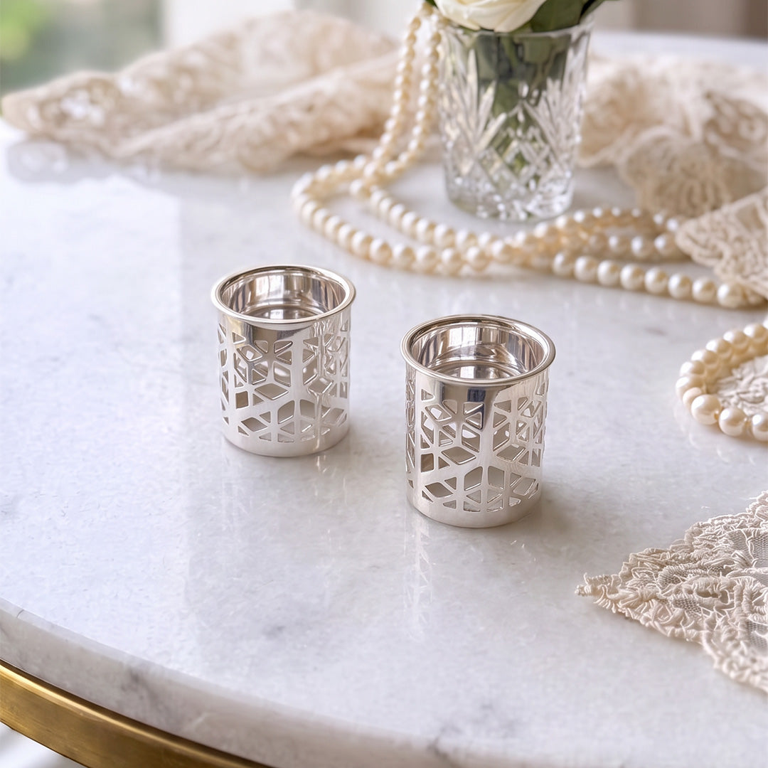 DECORATED TEA LIGHT HOLDER (SET OF 2)