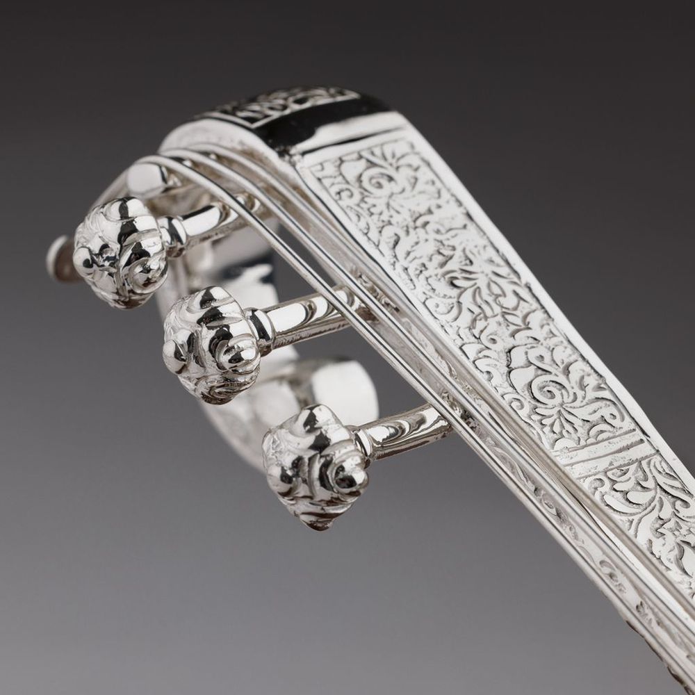 SILVER-PLATED SITAR MEMENTO