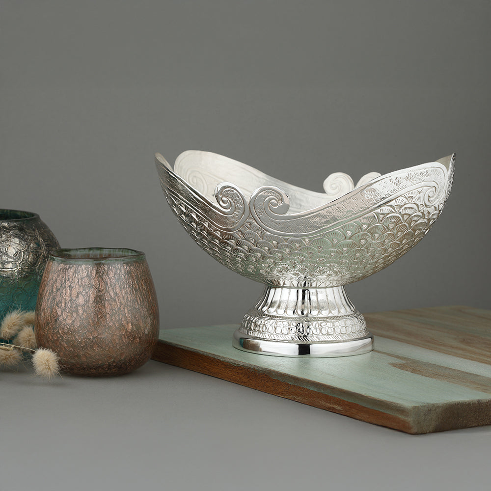 Handcrafted Silver-Plated Fruit Bowl