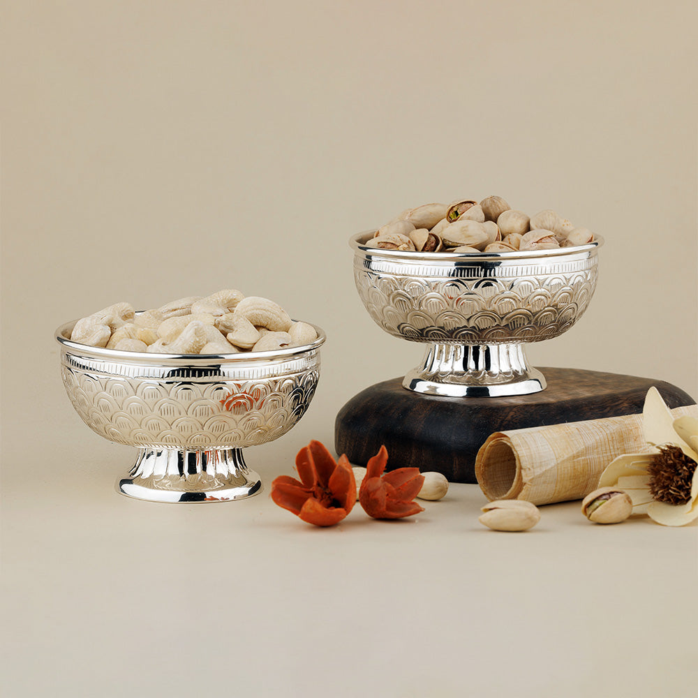 SILVER PLATED DRY FRUIT BOWL