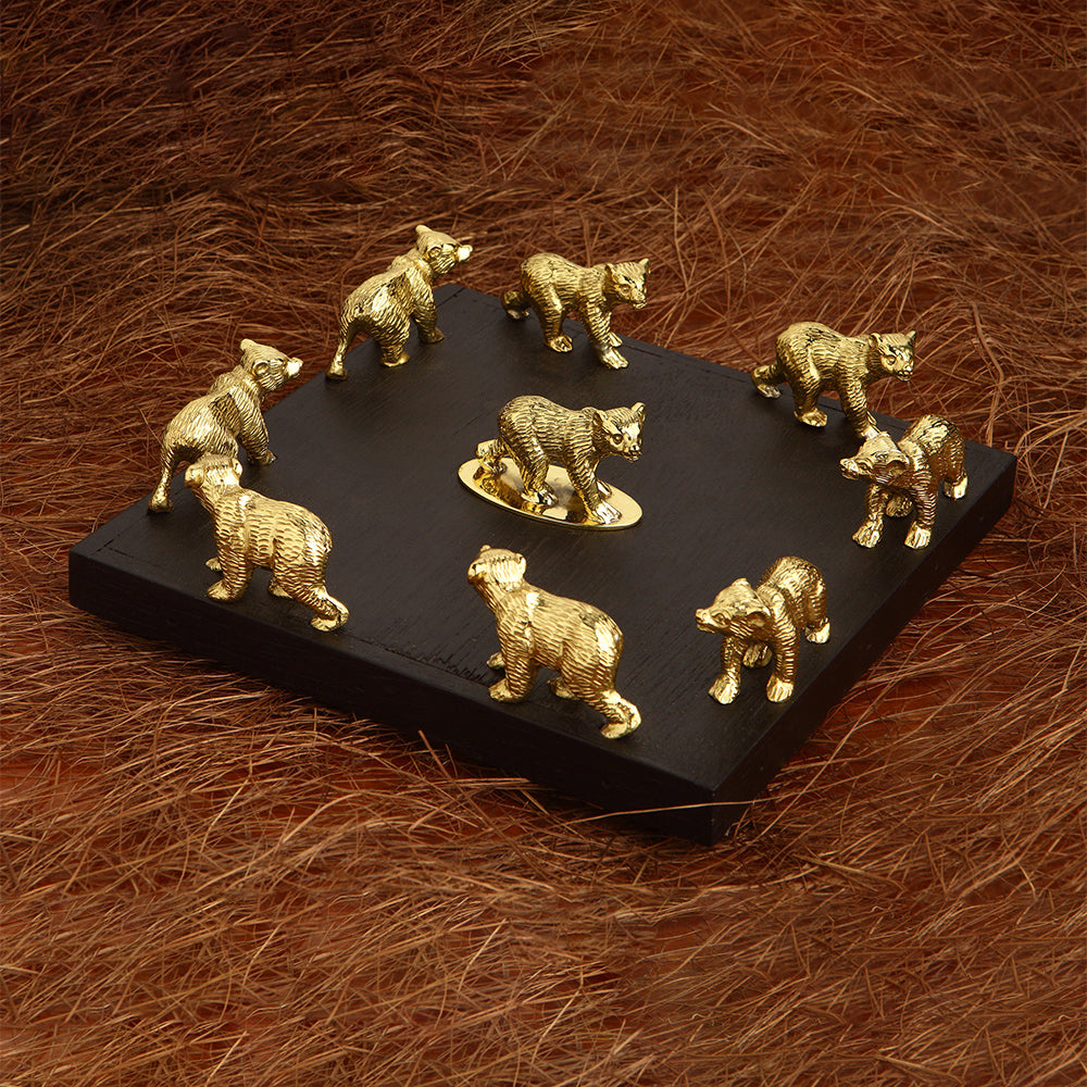 BEAR WOODEN TISSUE HOLDER