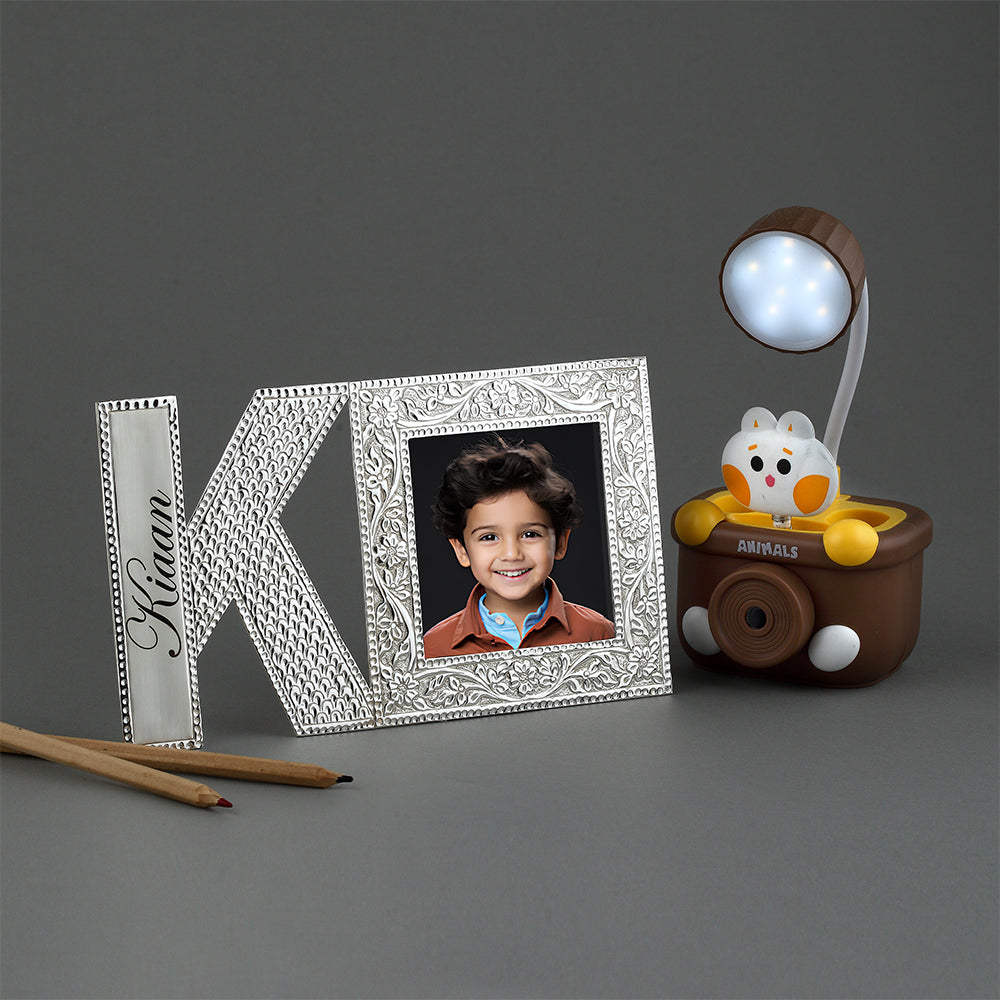 CUSTOMISABLE ALPHABET PHOTO FRAME – Code Silver