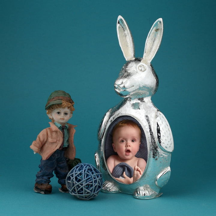 Silver-Plated Bunny Photo Frame