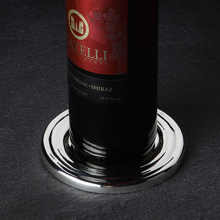 SILVER PLATED WINE BOTTLE COASTER