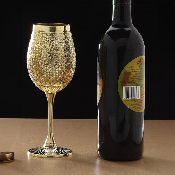 EMBELLISHED SET OF TWO WINE GLASSES