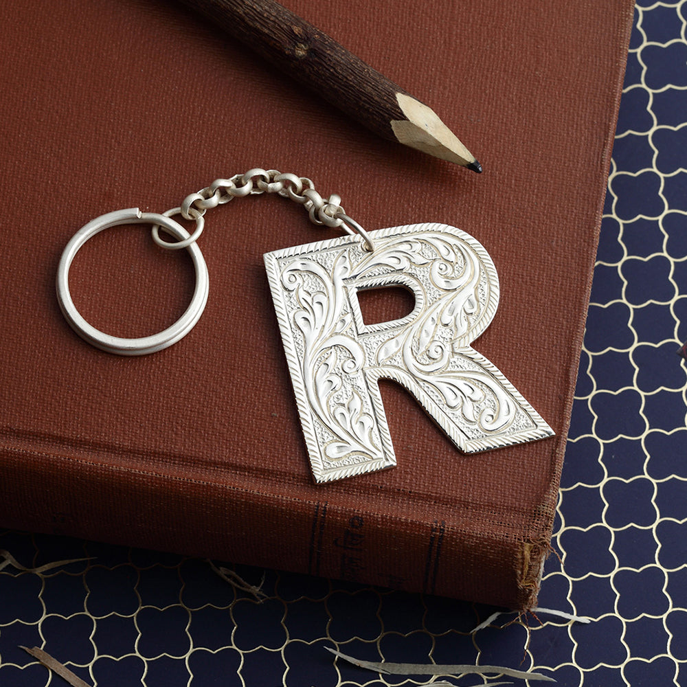 Key Chain 130 Abc Completely handcrafted, made in brass, silver plated and lacquered ...