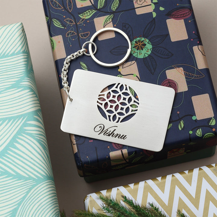 Silver Plated Customisable Keychain