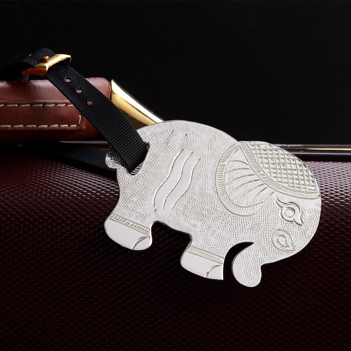DECORATED ELEPHANT LUGGAGE TAG