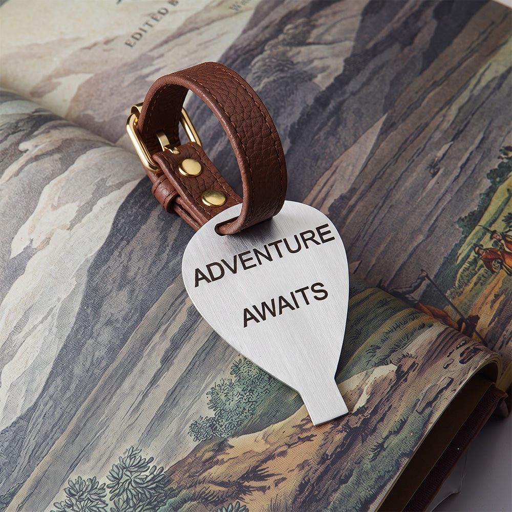 ADVENTURE AWAITS LUGGAGE TAG