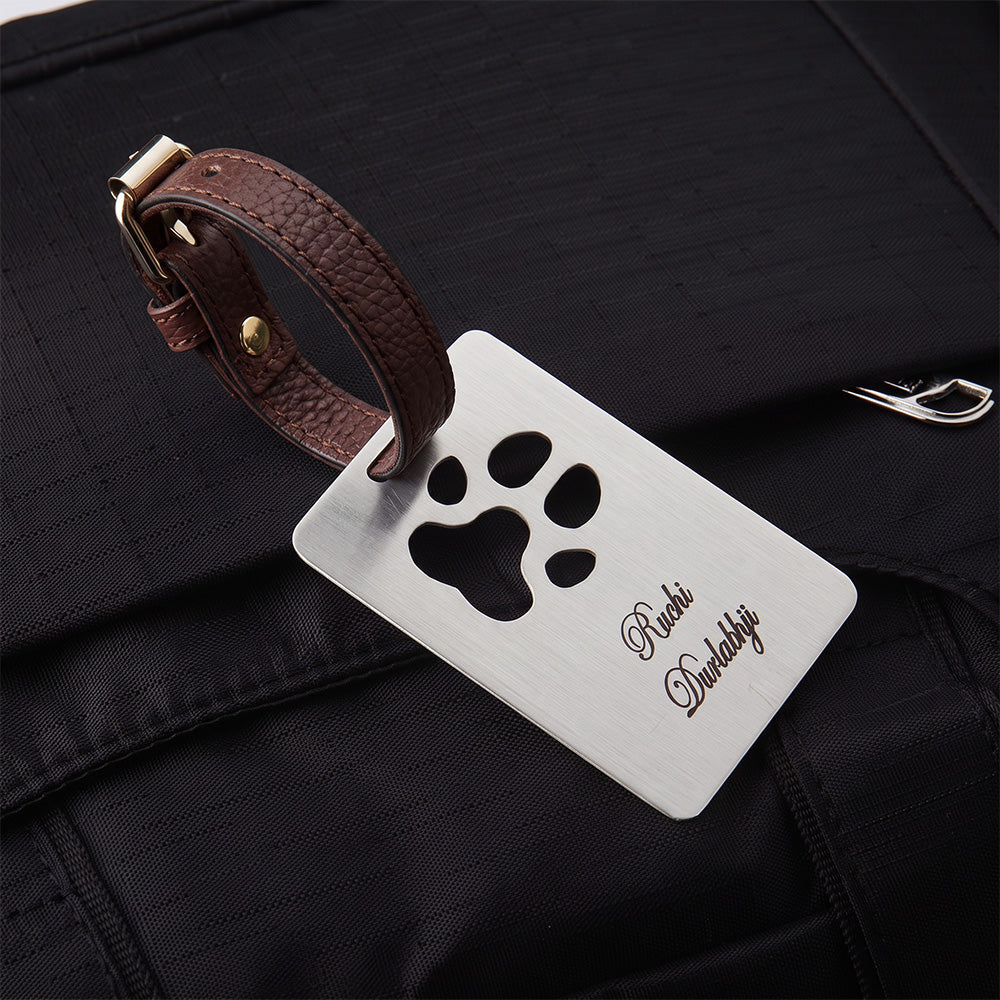SINGLE PUGMARK CUSTOMISABLE LUGGAGE TAG