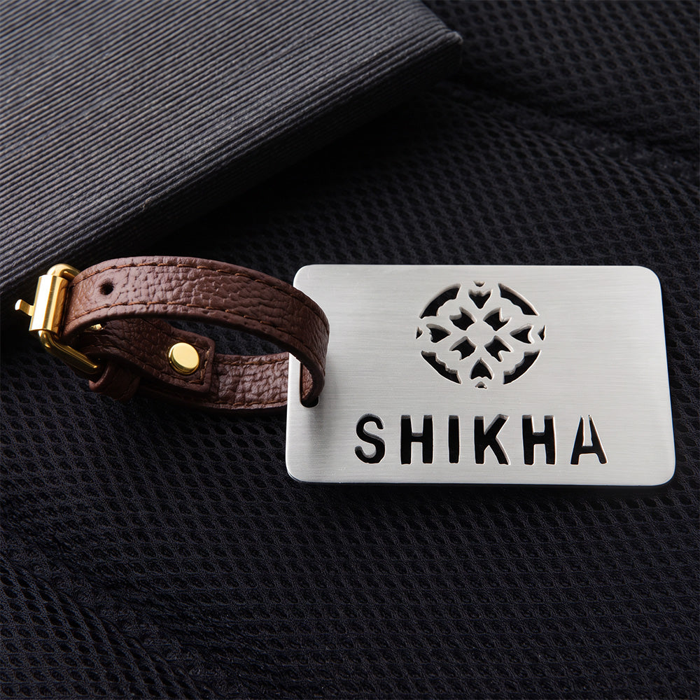 FLOWER CUSTOMISABLE LUGGAGE TAG