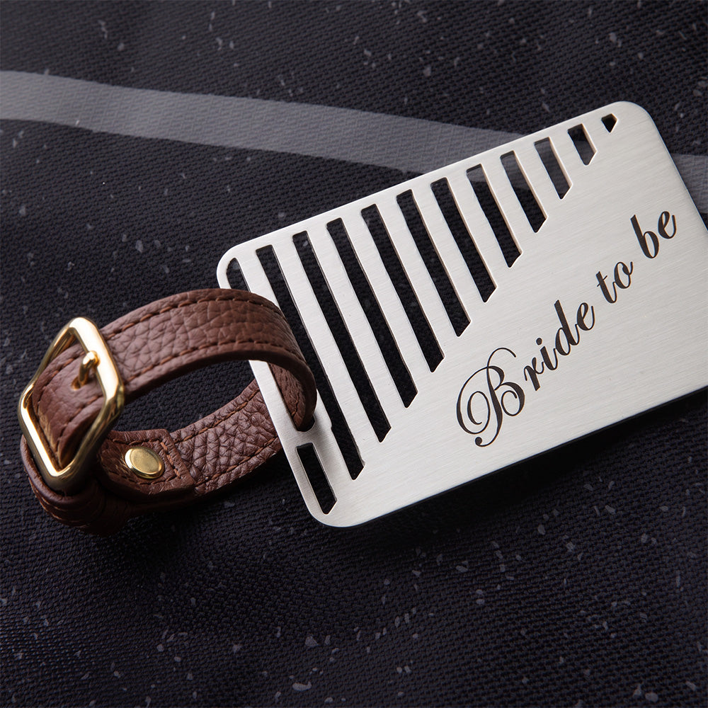BRIDE TO BE- STRIPES LUGGAGE TAG
