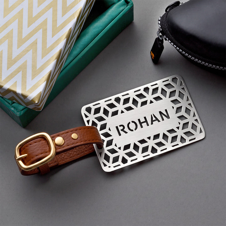 Geometrical customisable luggage tag