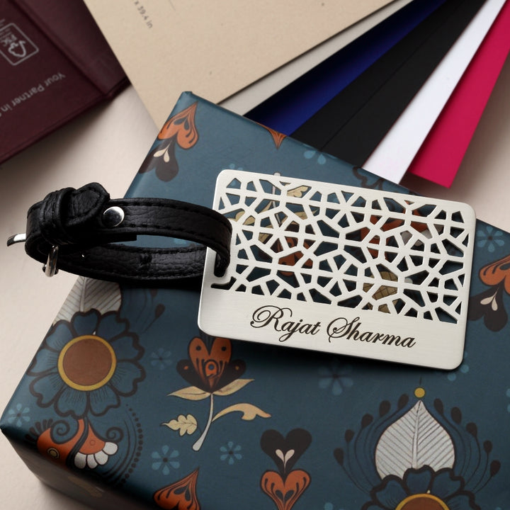 Mughal Jali Customisable Luggage Tag