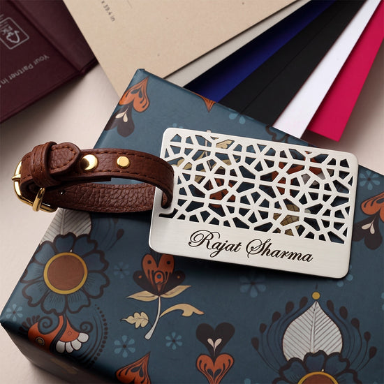 Mughal Jali Customisable Luggage Tag
