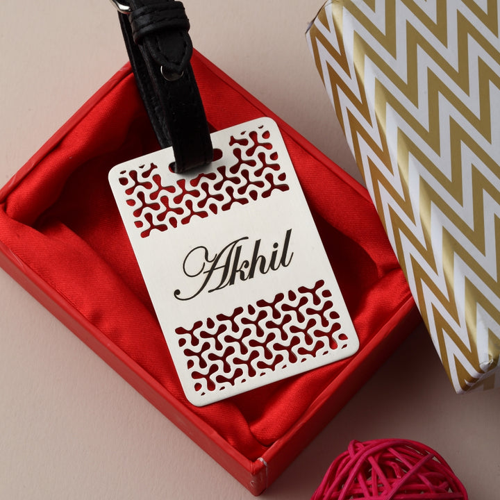 Bold Chevron Cutwork Customisable Luggage Tag