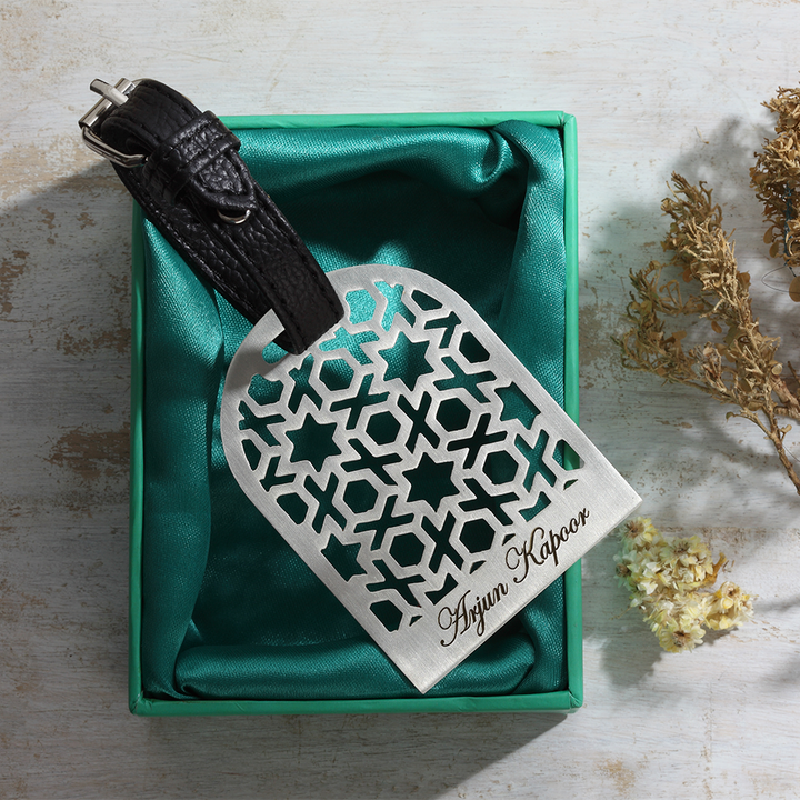 Personalized Silver Plated Luggage Tag