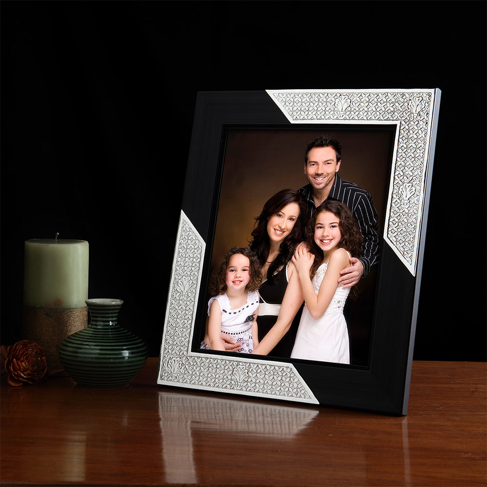 Timber Frame Silver Completely handcrafted, made in brass, silver plated and lacquered ...