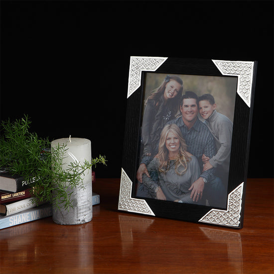 Timber Frame Silver Completely handcrafted, made in brass wood, silver plated and lacquered ...