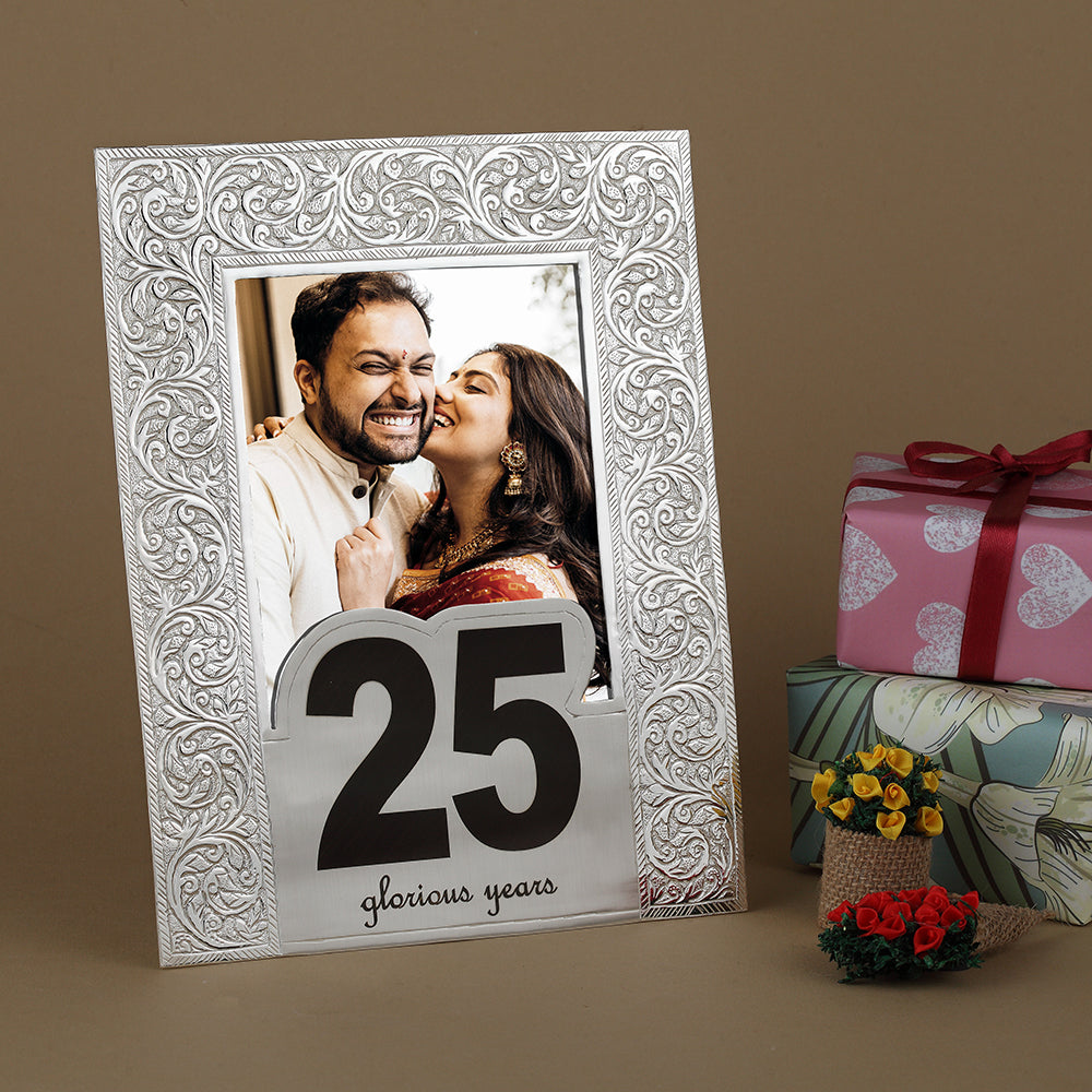 25th Anniversary Photo Frame – Code Silver