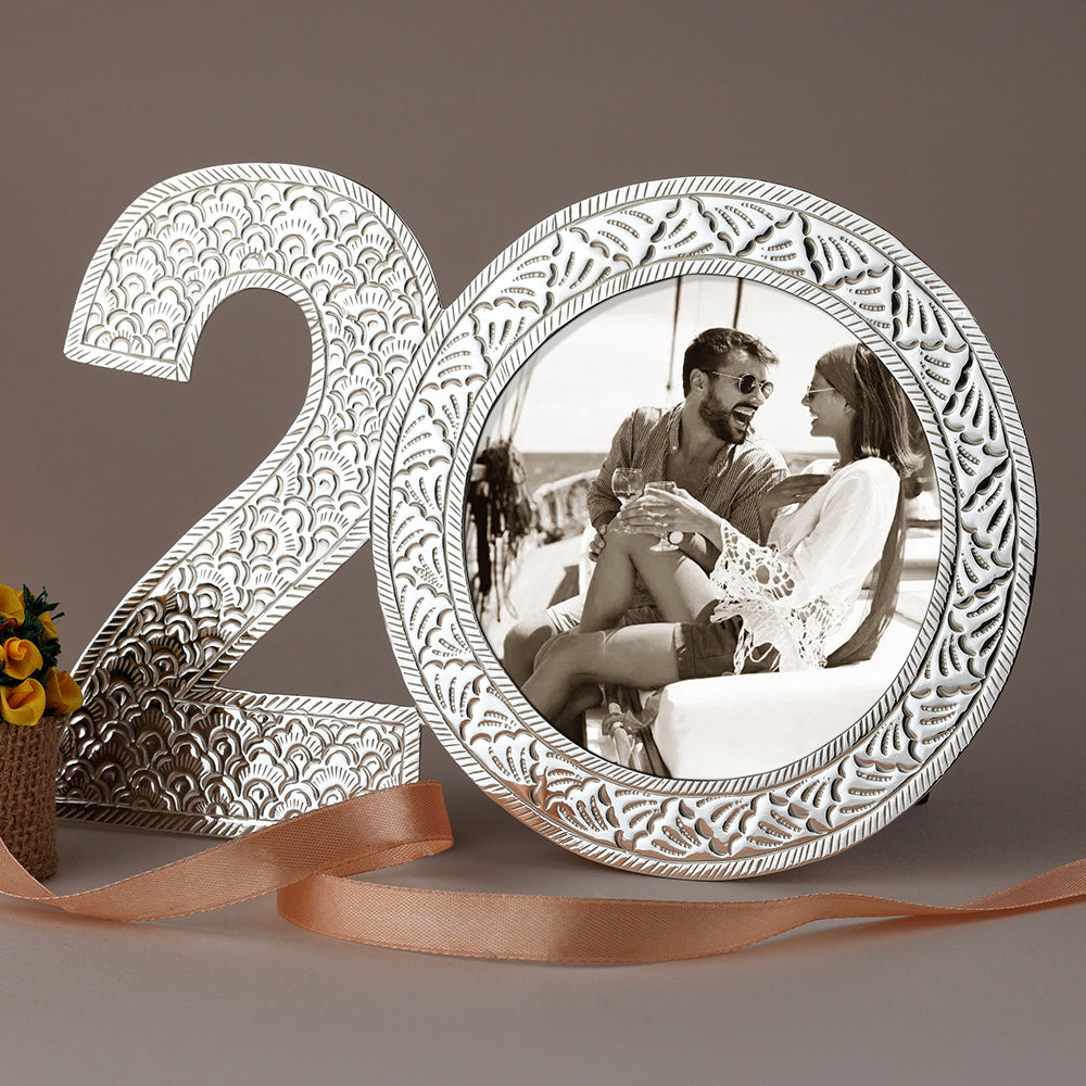 20-Shaped Photo Frame – Code Silver