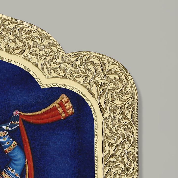 BRASS SHRINATHJI PHOTO FRAME