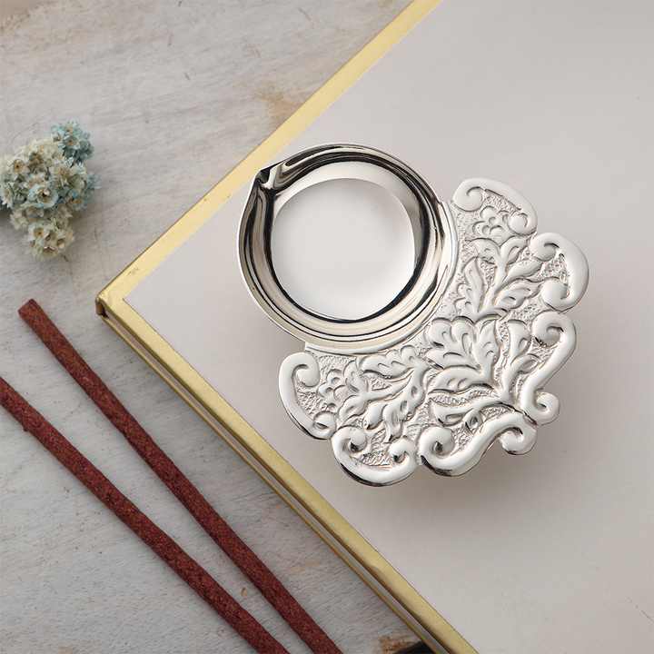 Silver Plated Diya