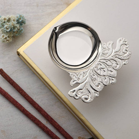 Silver Plated Diya