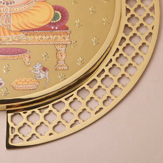 Siddhivinayak Jali Brass Photo Frame