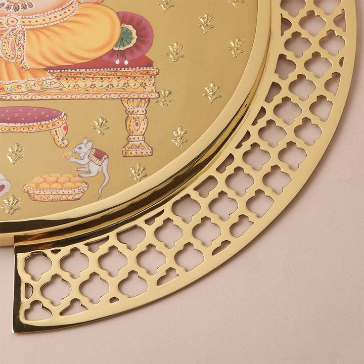 Siddhivinayak Jali Brass Photo Frame