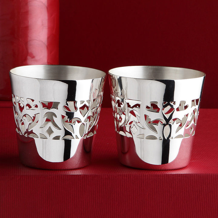 DECORATED TEA LIGHT HOLDER (SET OF 2)