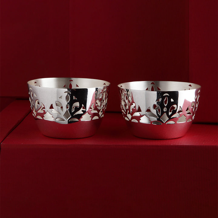 DECORATED TEA LIGHT HOLDER (SET OF 2)