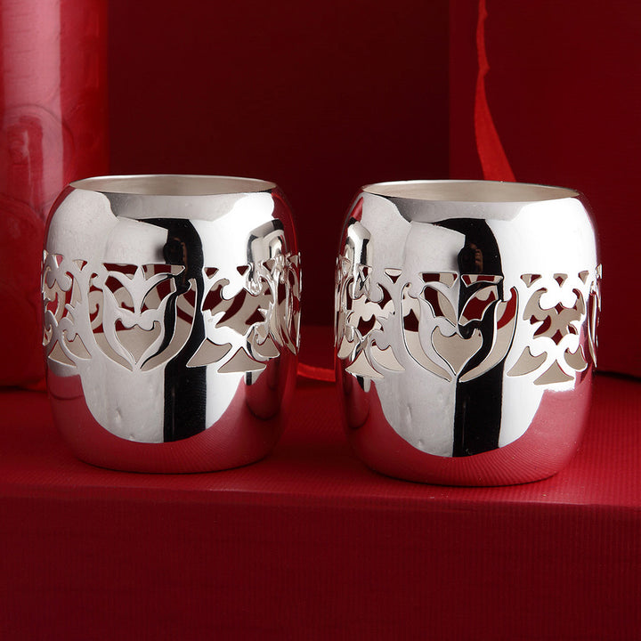 DECORATED TEA LIGHT HOLDER (SET OF 2)