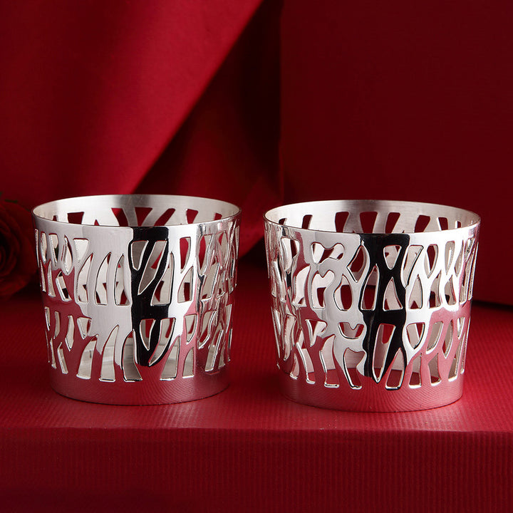 DECORATED TEA LIGHT HOLDER (SET OF 2)