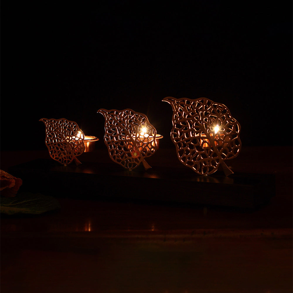 LEAF TEA LIGHT HOLDER